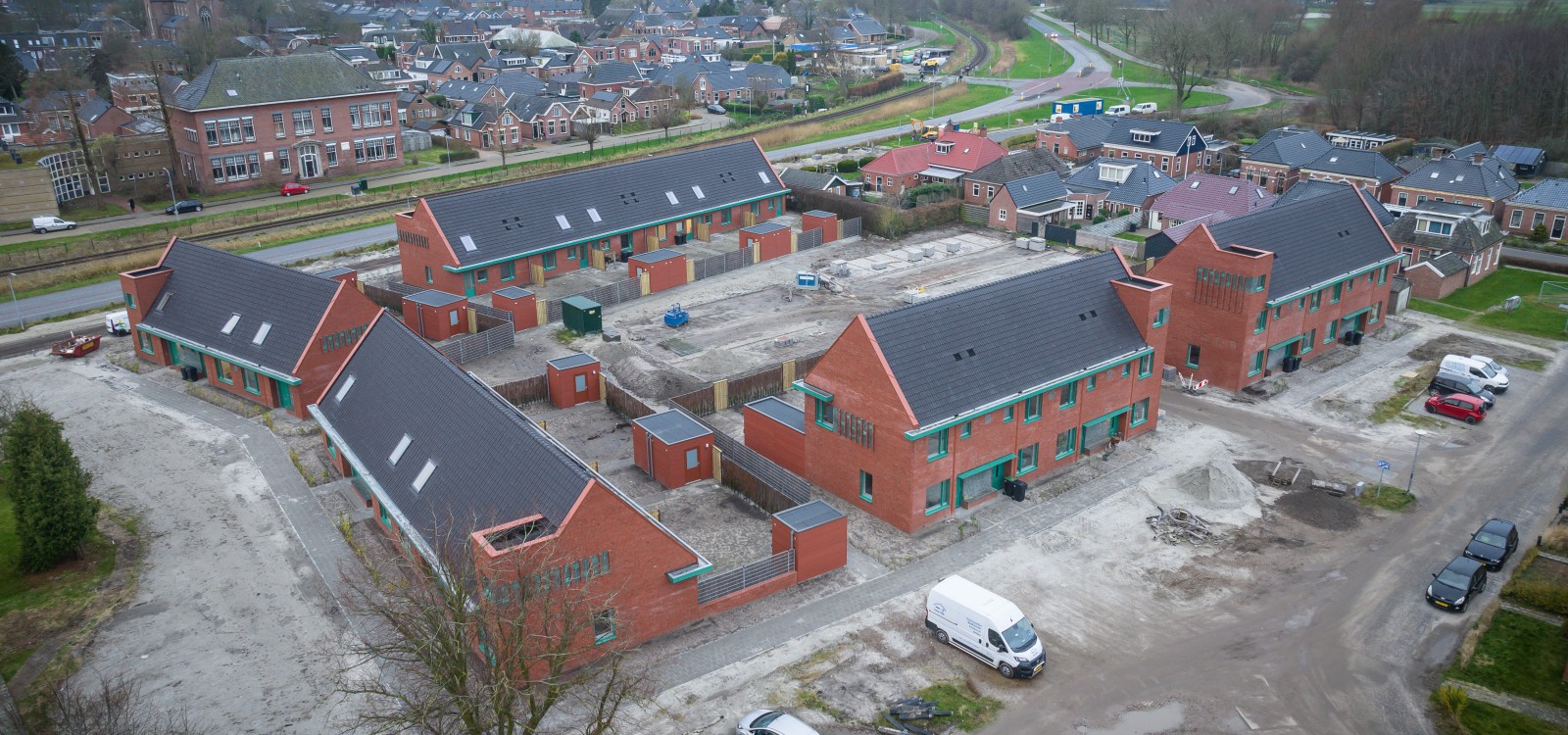 Woonwijk met nieuwe woningen Uithuizen Noord
